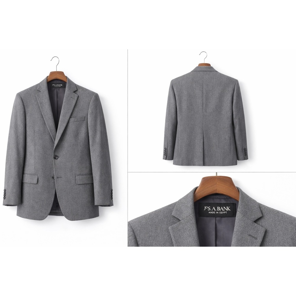 Jos A Bank Men's 44S Gray‎ Wool Cashmere Sport Coat Blazer Jacket